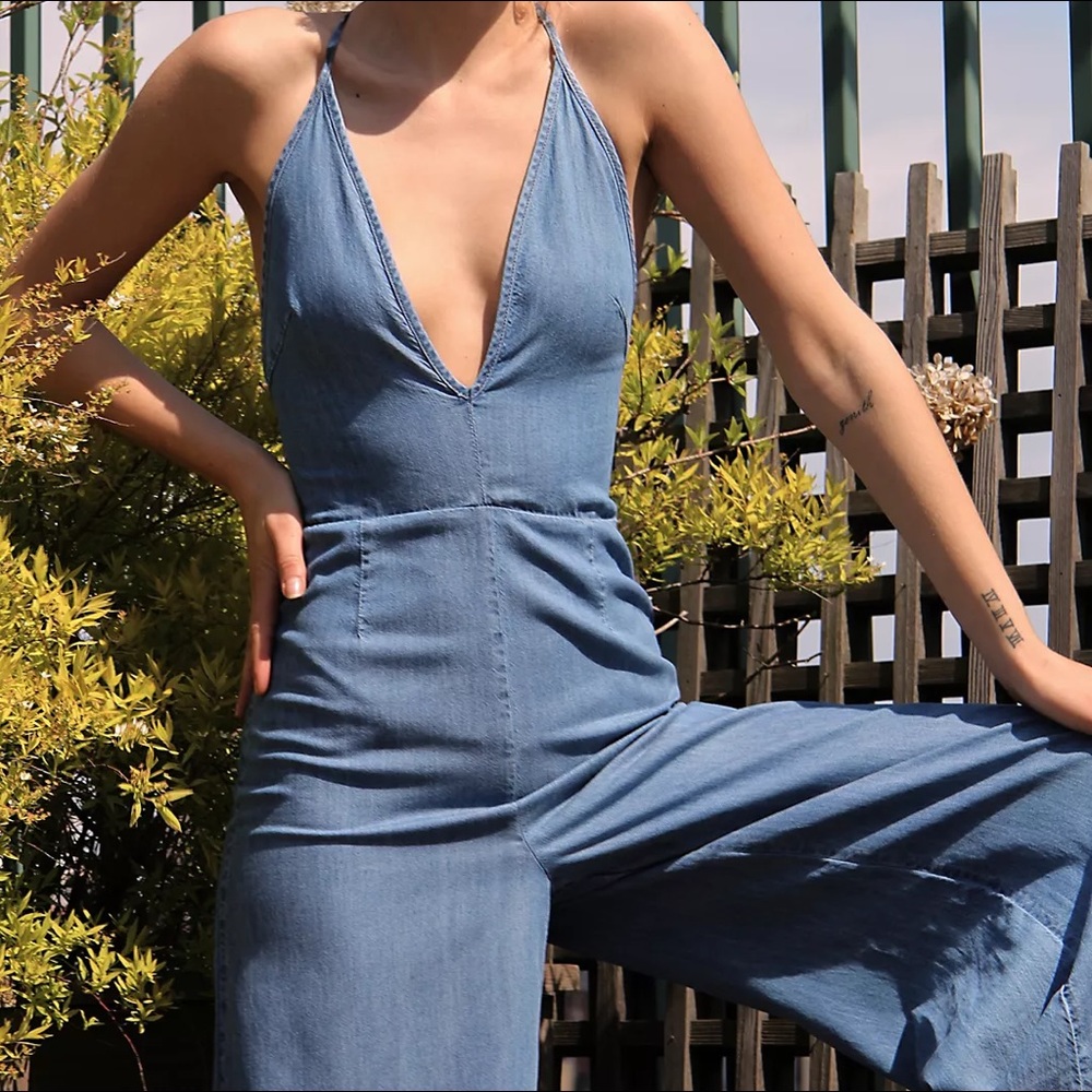 Free People Josie halter Jumpsuit